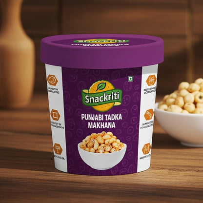 Snackriti Punjabi Tadka Makhana (30GM) – Bold, Spicy & Irresistibly Crunchy