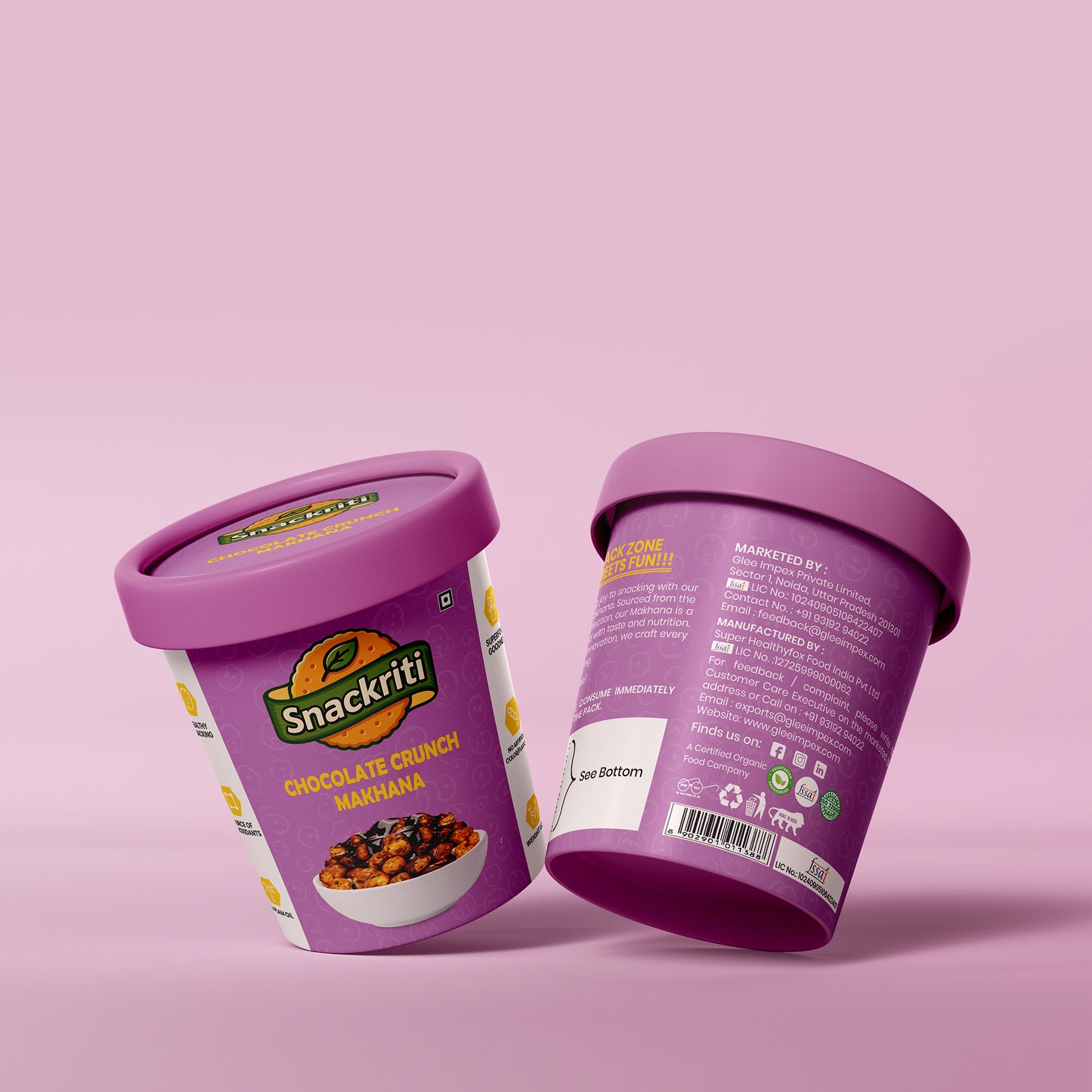 Snackriti Chocolate Crunch Makhana (30 g) – Chocolaty, Crunchy & Guilt-Free Delight