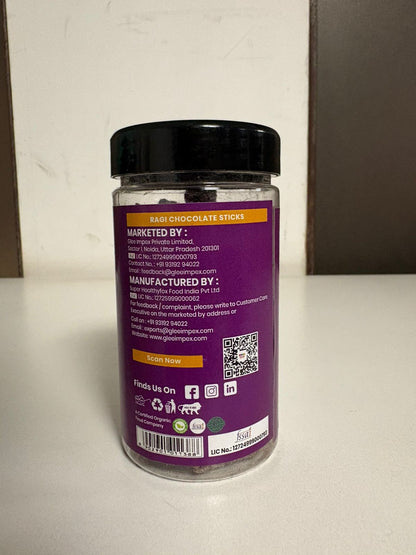 Snackriti Ragi Chocolate Sticks (30 g) – Nutritious & Delicious Finger Millet Bites