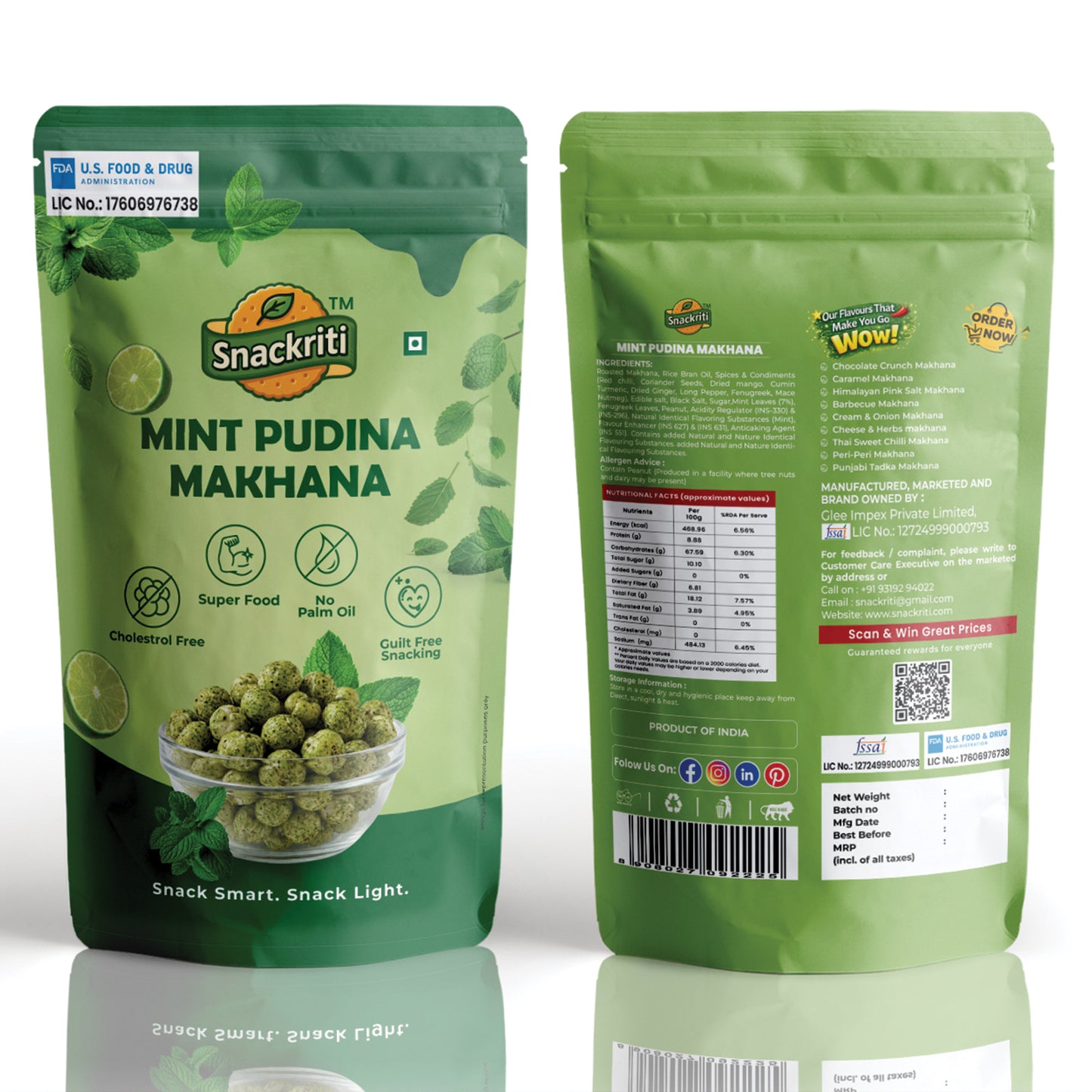 Mint pudina makhana (100g)