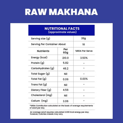Snackriti Raw Makhana – Premium Quality, Natural & Healthy Superfood