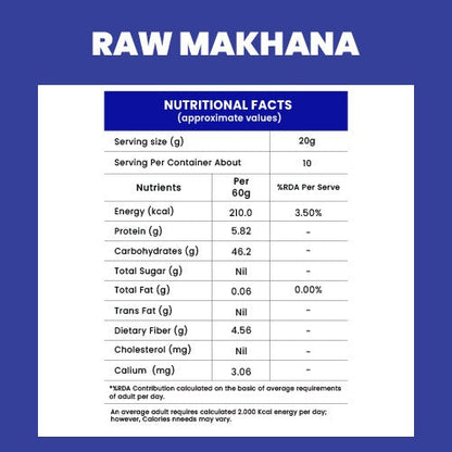 Snackriti Raw/Phool Makhana (50g)