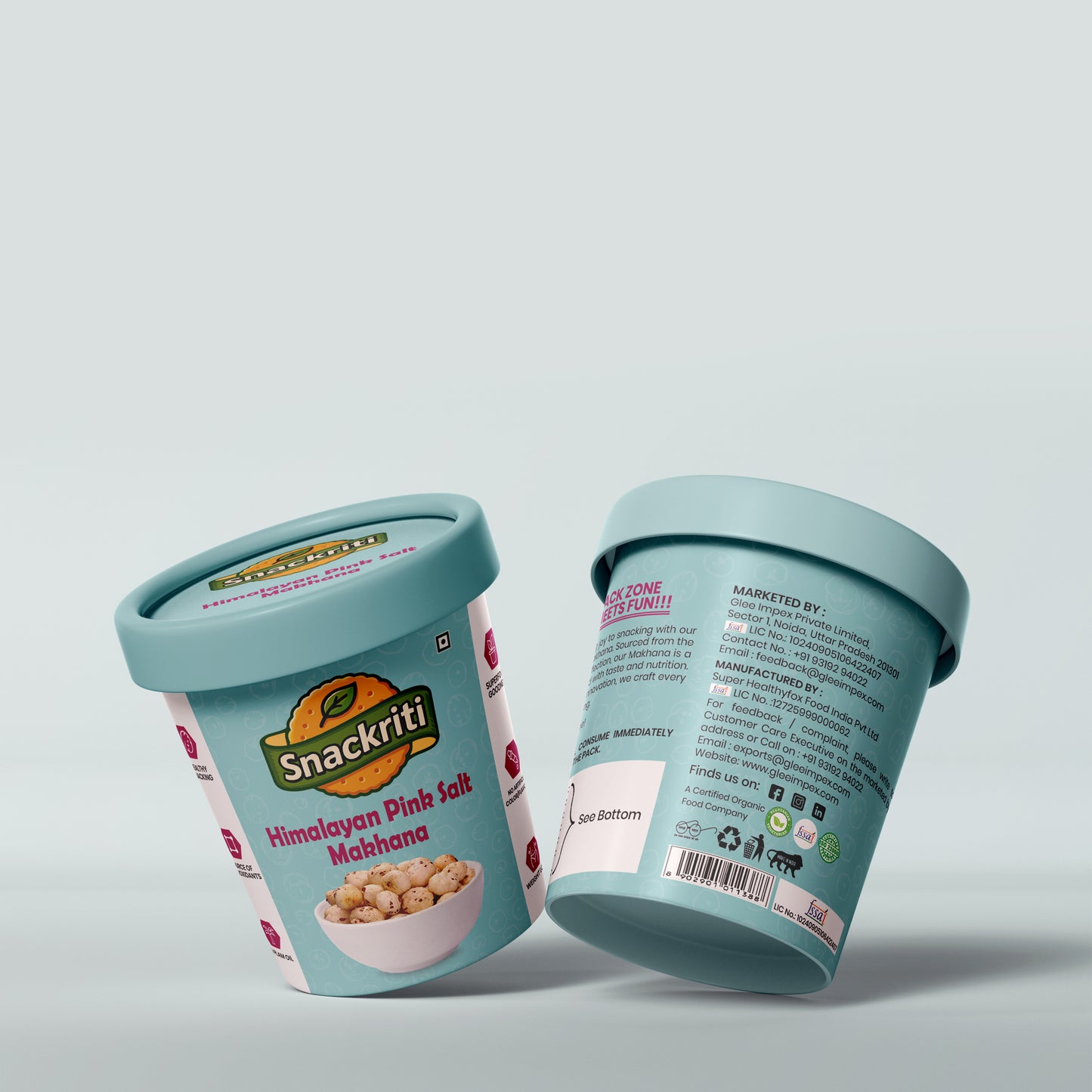 Snackriti Himalayan Pink Salt Makhana (30 g) – Light, Crunchy & Naturally Savory