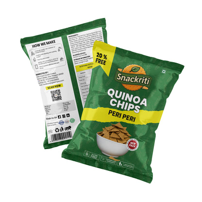 Snackriti Quinoa Chips – Peri-Peri Flavored, Healthy & Protein-Rich