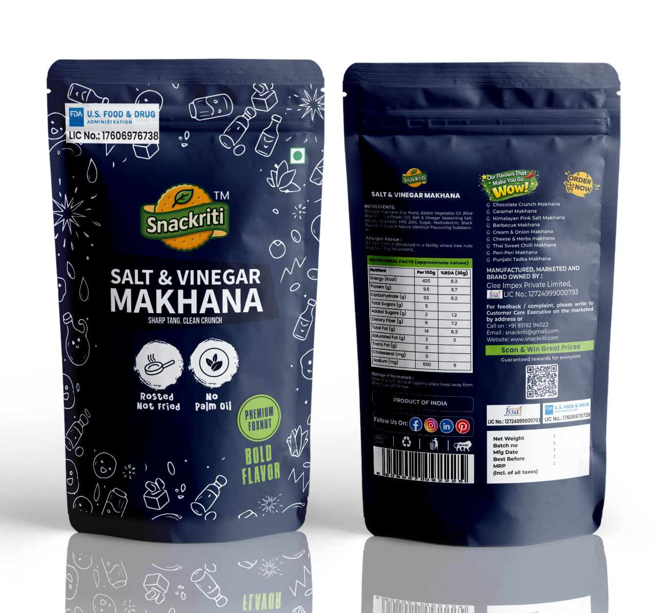 Salt & Vinegar makhana (100g)