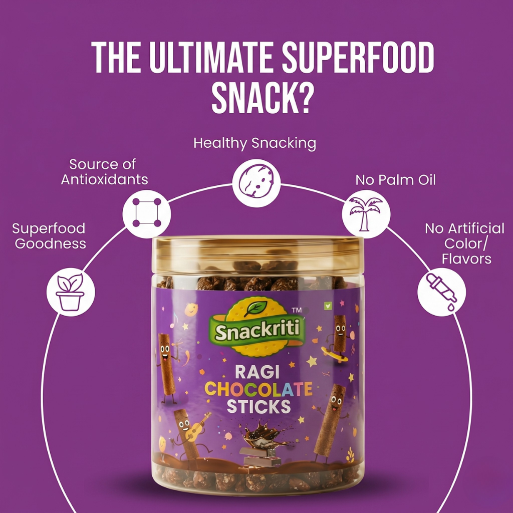 Snackriti Ragi Chocolate Sticks (50g)