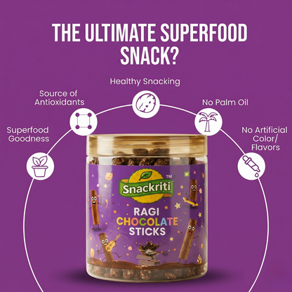 Snackriti Ragi Chocolate Sticks (50g)