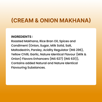 Cream & onion makhana (100g)