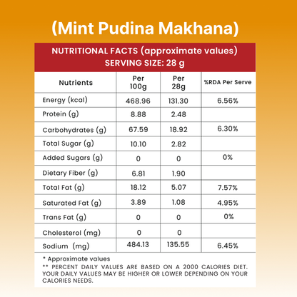 Mint pudina makhana (100g)