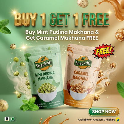 Snackriti Mint & Caramel Makhana 30g Buy 1 Get 1 Free
