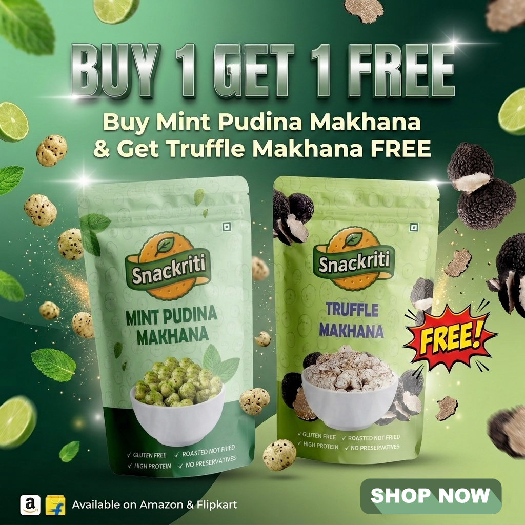Snackriti Mint & Truffle Makhana 30g Buy 1 Get 1 Free