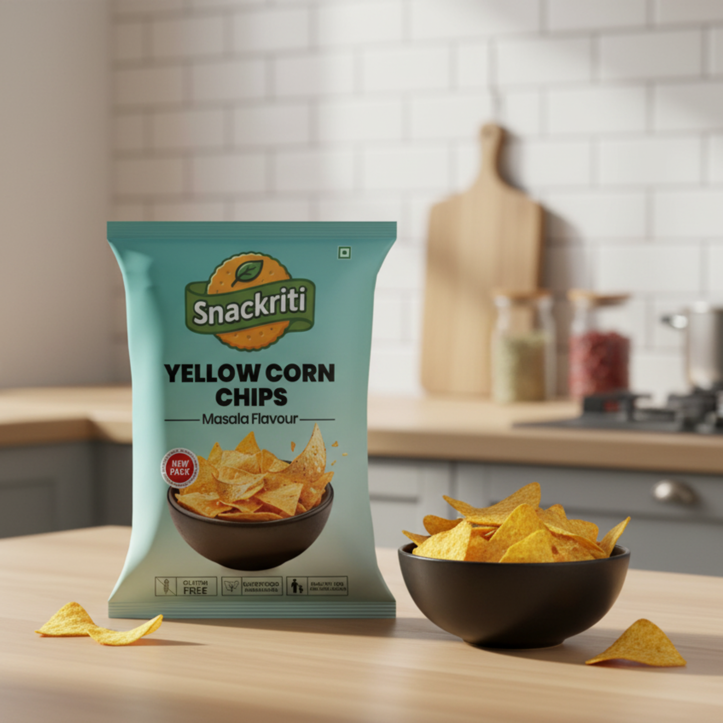 Snackriti Yellow Corn Chips (50g)