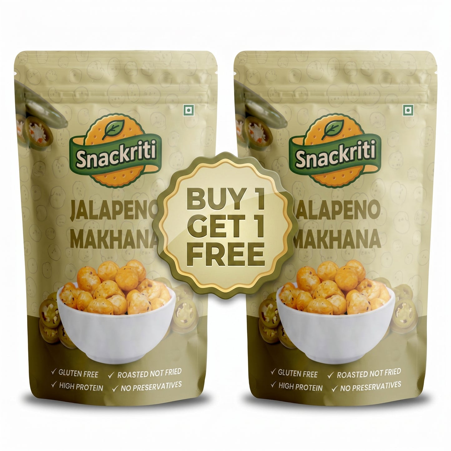 Snackriti Jalapeno Makhana 30g Buy 1 Get 1 Free