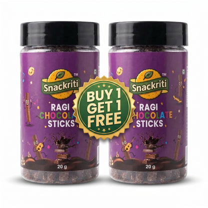 Snackriti Ragi Chocolate Sticks 20g Buy 1 Get 1 Free