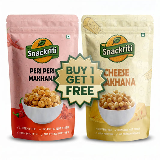 Snackriti Peri-Peri & Cheese Makhana (30g) Buy 1 Get 1 Free