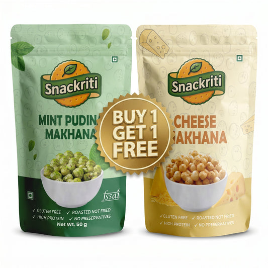 Snackriti Mint & Cheese Makhana 30g Buy 1 Get 1 Free