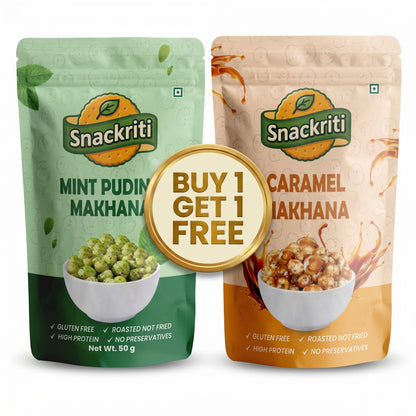 Snackriti Mint & Caramel Makhana 30g Buy 1 Get 1 Free
