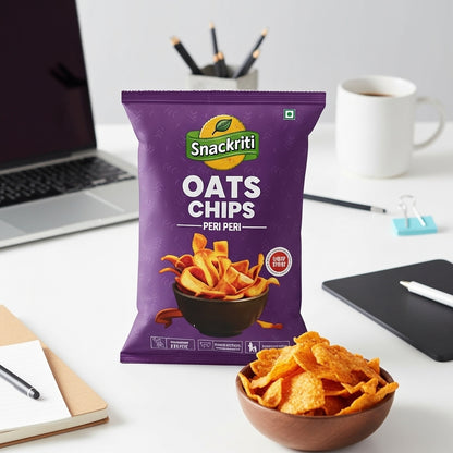 Snackriti Oats Chips – Peri-Peri Flavored, Healthy & Gluten-Free