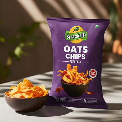 Snackriti Oats Chips – Peri-Peri Flavored, Healthy & Gluten-Free