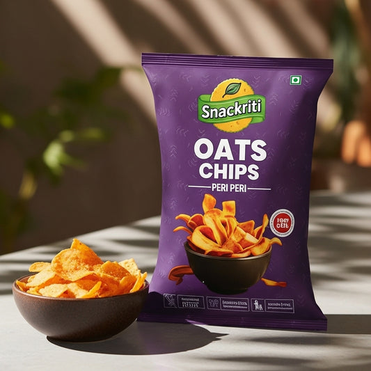Snackriti Oats Chips – Peri-Peri Flavored, Healthy & Gluten-Free