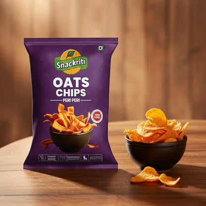 Snackriti Oats Chips – Peri-Peri Flavored, Healthy & Gluten-Free