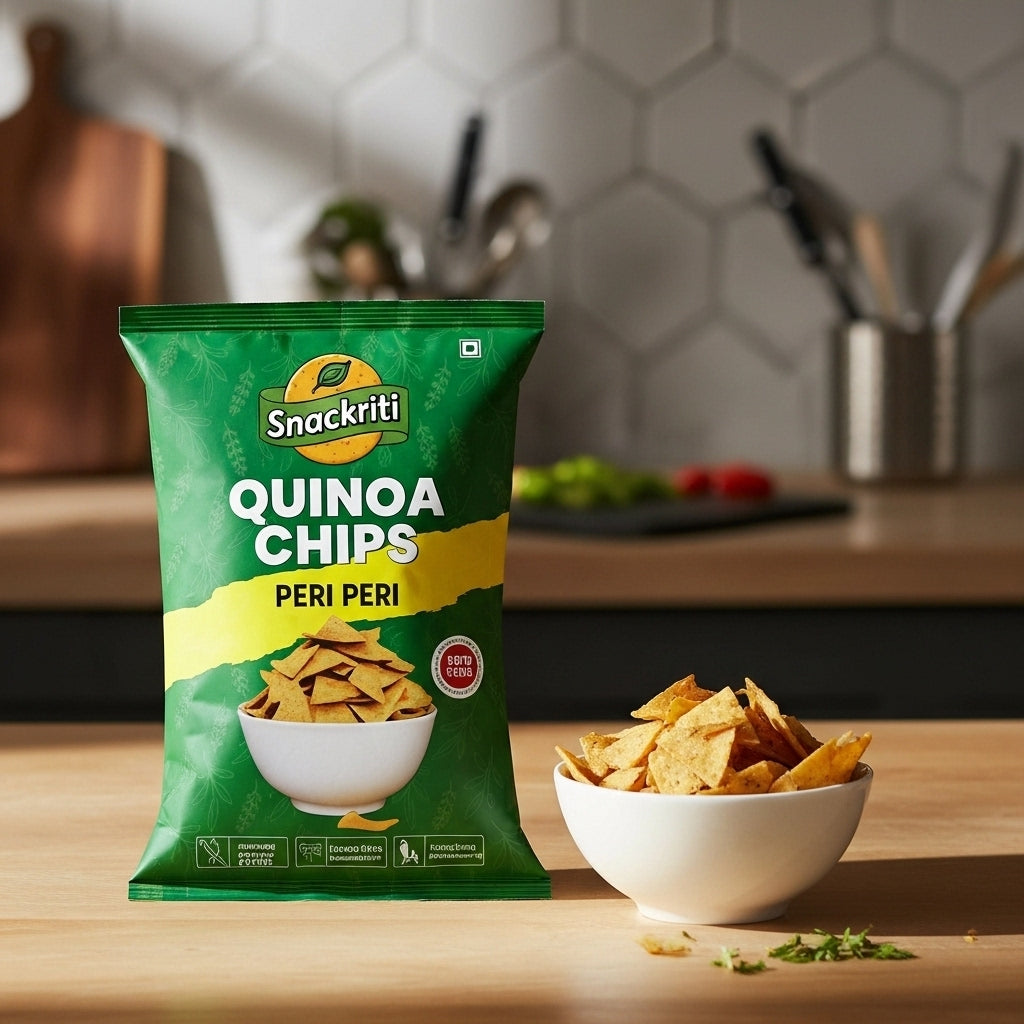 Snackriti Quinoa Chips – Peri-Peri Flavored, Healthy & Protein-Rich