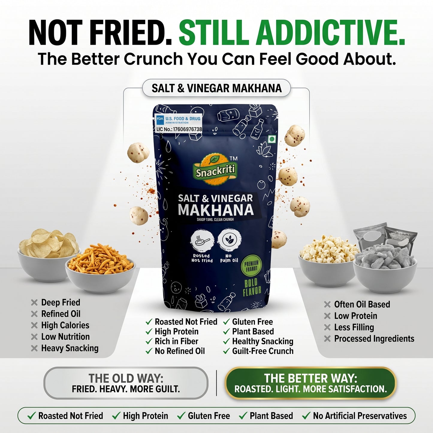 Salt & Vinegar makhana (100g)