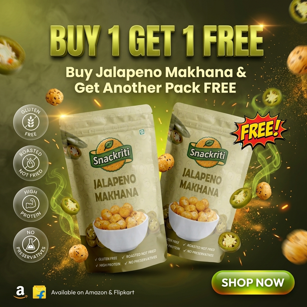 Snackriti Jalapeno Makhana 30g Buy 1 Get 1 Free