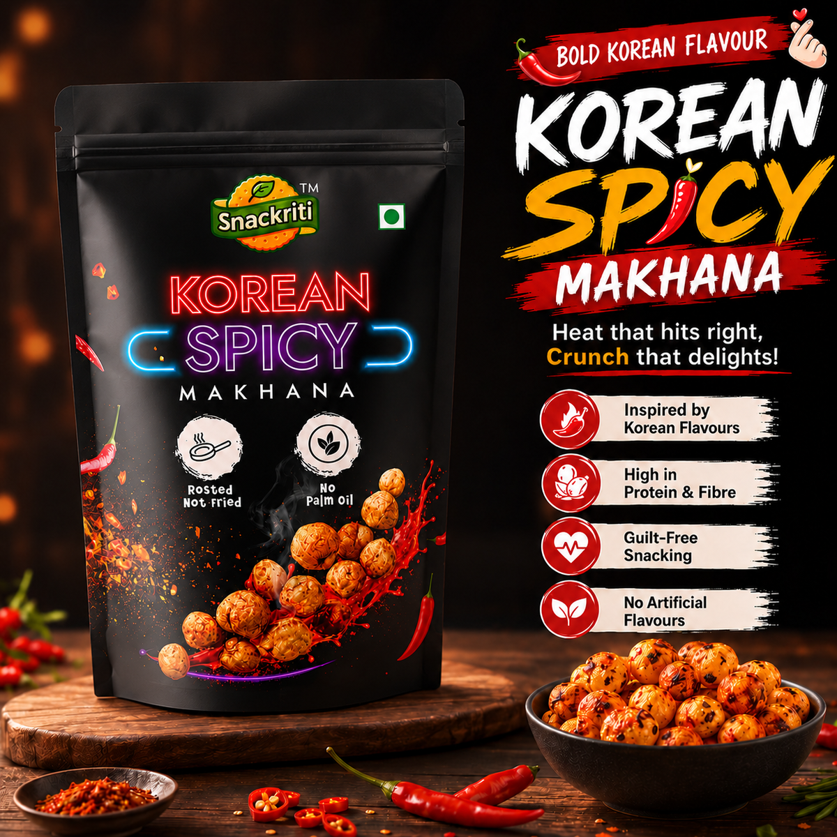 Korean spicy makhana (100g)