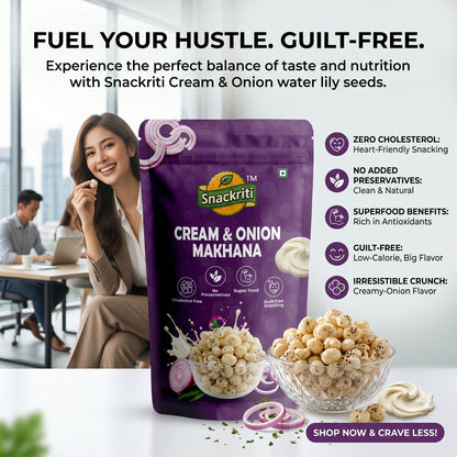 Cream & onion makhana (100g)