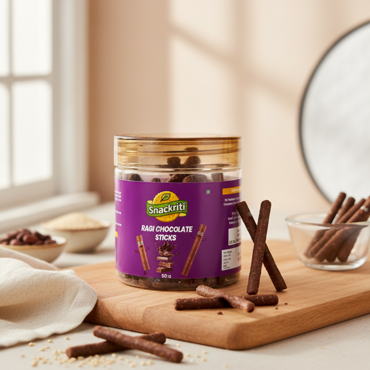 Snackriti Ragi Chocolate Sticks – Healthy Chocolate Ragi Bites