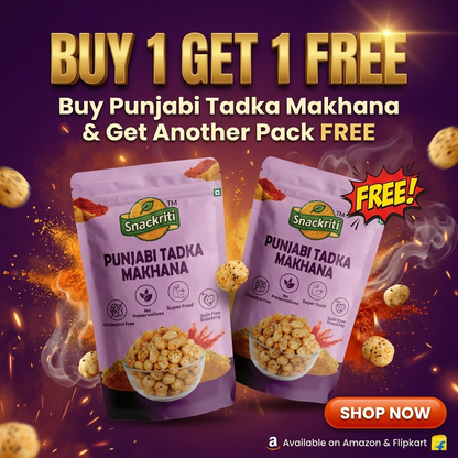 Snackriti Punjabi Tadka Makhana 30g Buy 1 Get 1 Free
