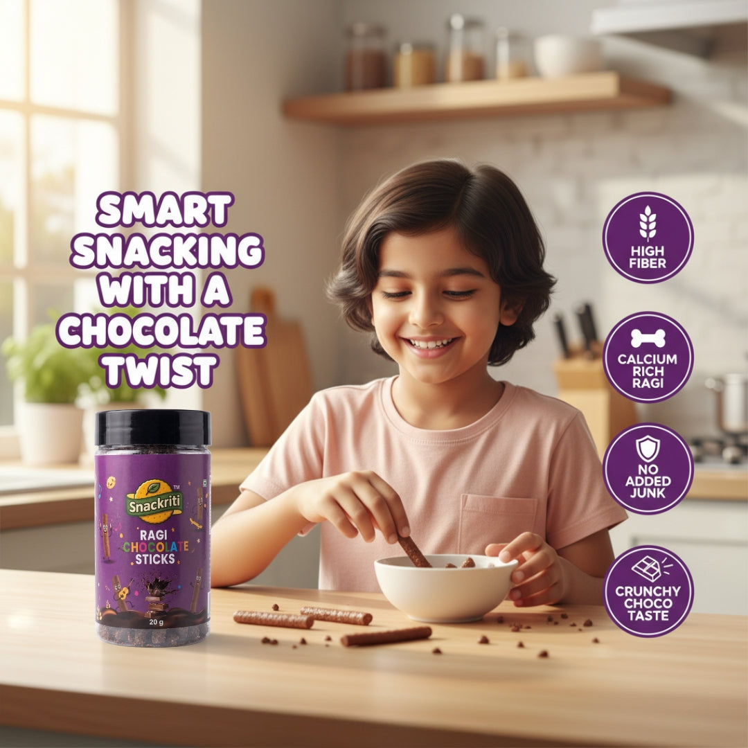Snackriti Ragi Chocolate Sticks (20g)